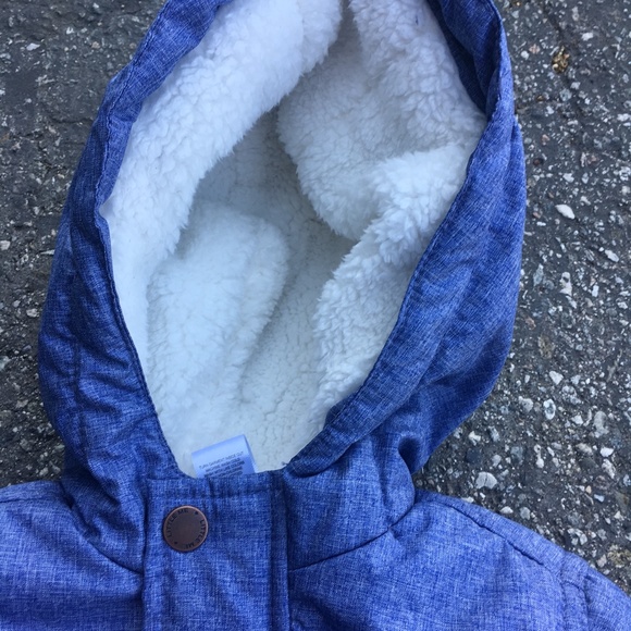 Little Me Baby Blue Jacket with Fleece Lining - Picture 3 of 12